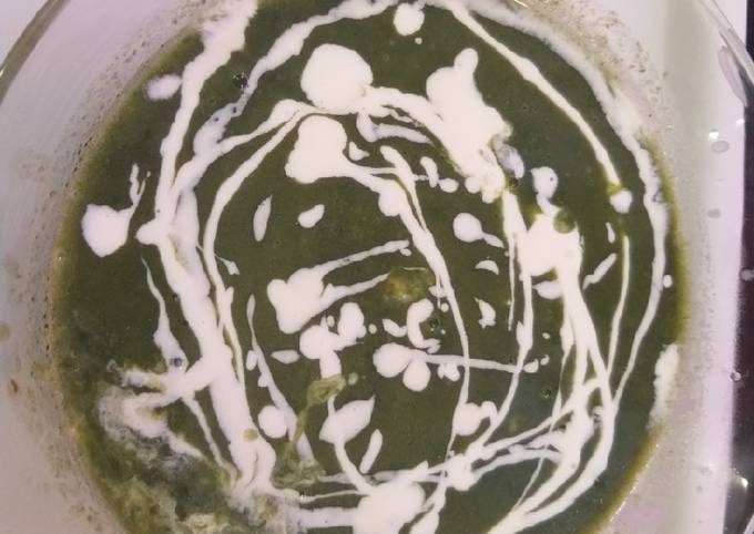 Steps to Prepare Homemade Spinach corn creamy soup
