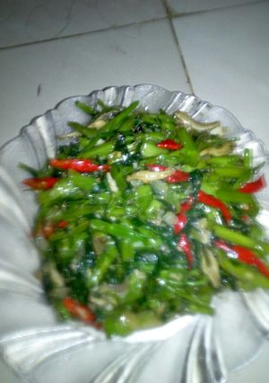Foto resep Kangkung tumis santan teri
