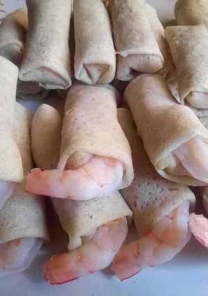 A picture of My shrimps spring roll.