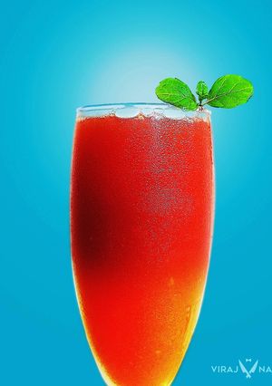 A picture of Mango Beetroot Mojito.