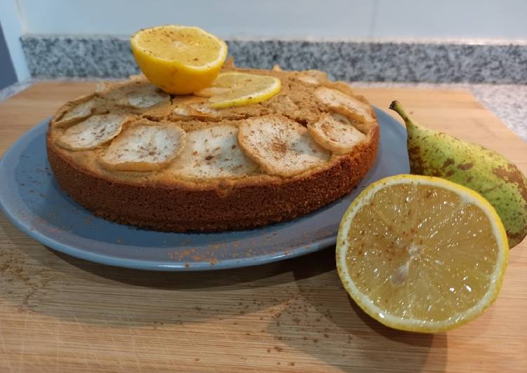 Bizcocho de avena, limón y pera 🍋🍐