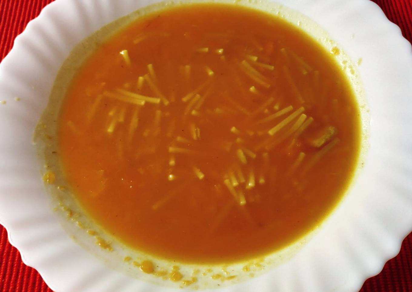 Fideos de puchero de verduras