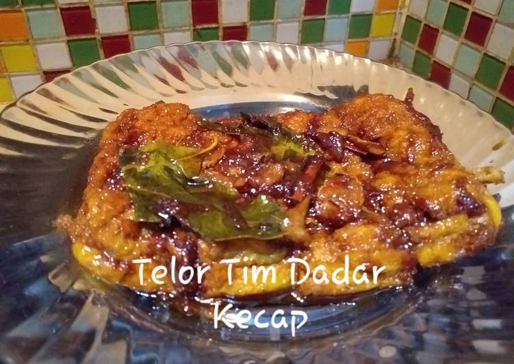 Resep Telor Tim Dadar Kecap, Lezat Sekali