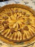 Tarte « skull » pommes caramel (pâte brisée aux noix)