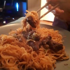 A picture of Spicy beef n noodles.