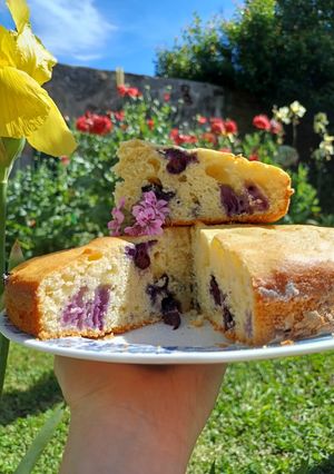 Una foto de Torta de arándanos