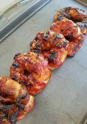 A picture of Bacon Pineapple Onion Rings.