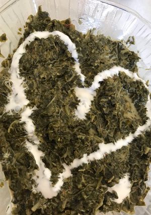 A picture of Leafy Greens In Coconut Milk (Mchicha Wa Nazi).