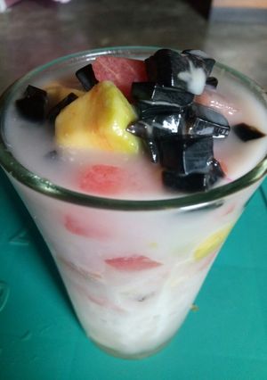 Foto resep Es buah cincau sederhana ala rumahan