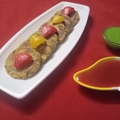A picture of Chana Dal & corn Veg kabab.