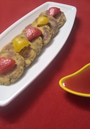 A picture of Chana Dal & corn Veg kabab.