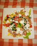 Ensalada Atún, Palta y salsa