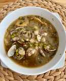 Fabes con almejas y miso