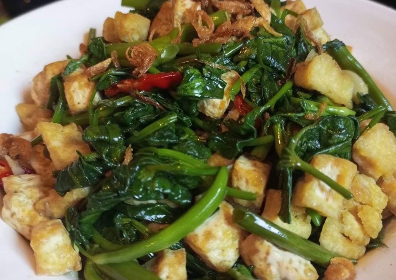 Tumis Kangkung Tahu