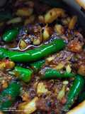Green chilli garlic pickle
