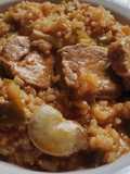 Arroz con solomillo de cerdo y verdura🥩🫑🍲