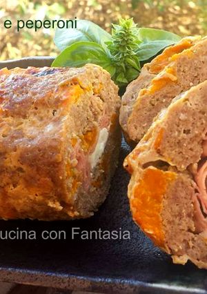 Foto di Polpettone di carne e peperoni, farcito