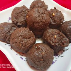 Mawa choco laddoo A picture of Mawa choco laddoo.