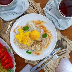 تخم مرغ رژیمی با جو دو سر پرک-レシピのメイン写真
