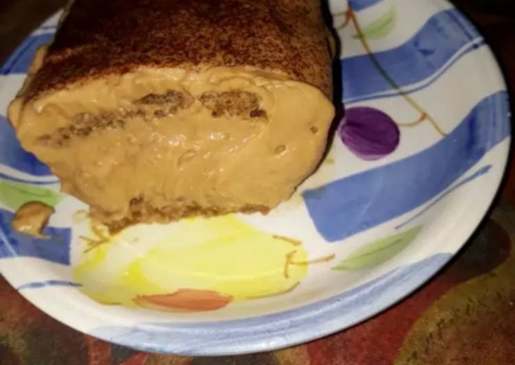 Tiramisú de dulce de leche sin huevo