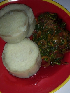 A picture of White yam and vegetables stew.