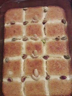 صورة لوصفة بسبوسة بالقشطة