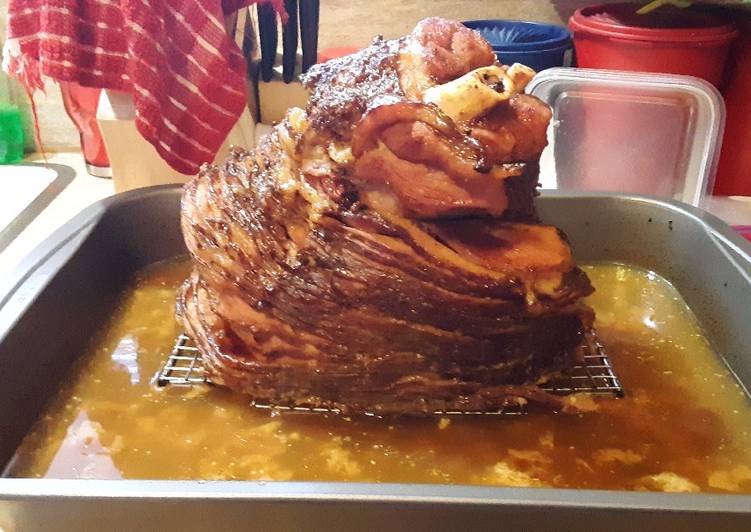 Recipe of Favorite Moist spiral ham….. found recipe on here, falls off the bone