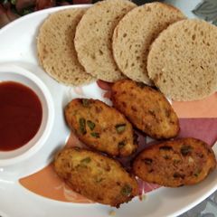 Corn kabab With brown bread A picture of Corn kabab With brown bread.