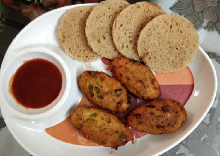 Steps to Prepare Favorite Corn kabab With brown bread