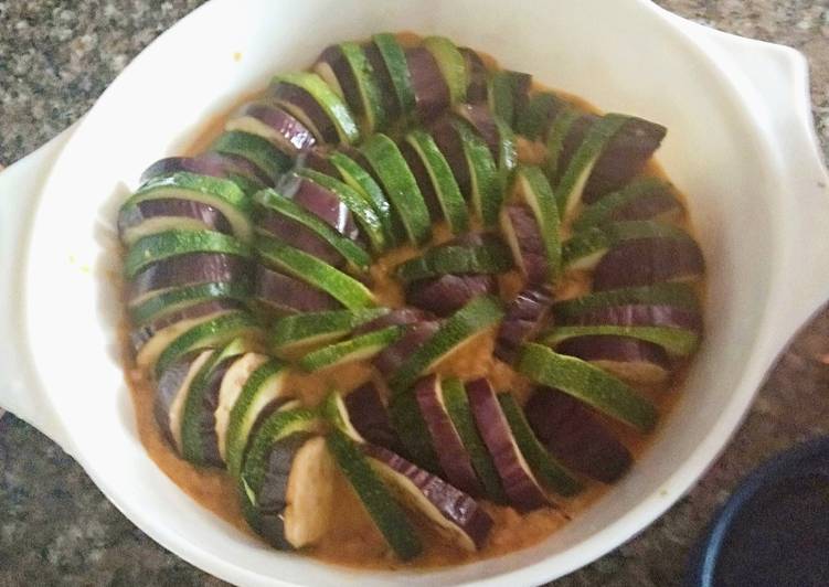 Eggplant and courgette Ratatouille #one recipe one trer