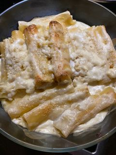 Una foto de Canelones de merluza