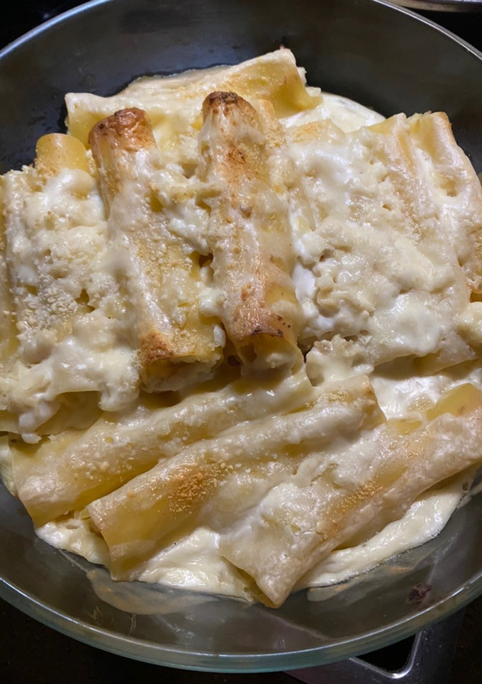 Una foto de Canelones de merluza
