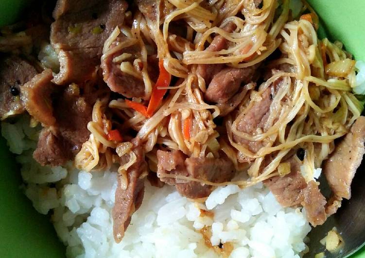 🍛Tumis daging jamur lada hitam