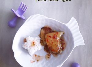 Hình của món Cơm trắng cá lóc phile sốt chua ngọt.