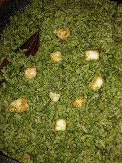 A picture of Palak Rice.