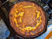 A picture of cornbread with corn