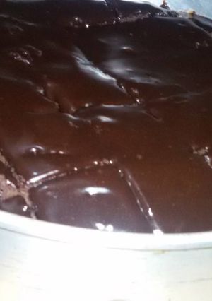 صورة لوصفة كيكه الشكولاته بالصوص السريعه