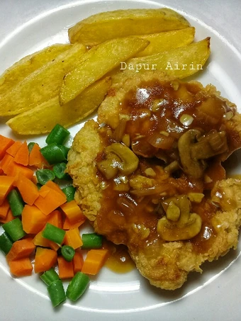 Langkah Mudah untuk Menyiapkan Resep Crispy Chicken Steak with Mushroom Sauce yang Enak Banget Anti Ribet, Menggugah Selera
