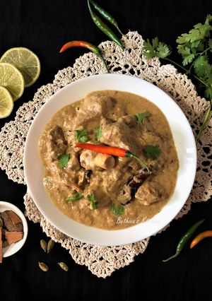 A picture of Mutton Rezala.