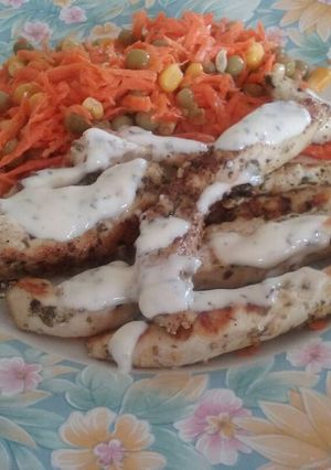 Una foto de Tiritas de pollo sabrosas