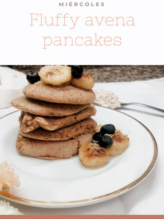 Una foto de Fluffy pancakes de avena
