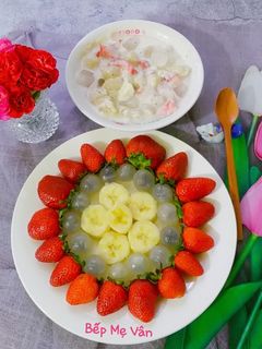Hình của món Chè trái cây sầu riêng hạt chia.