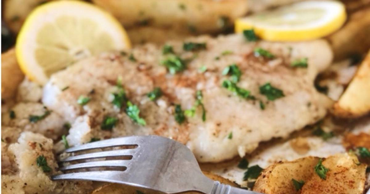 Crispy Pan Fried Fish with Lemon Butter Sauce Recipe by ...