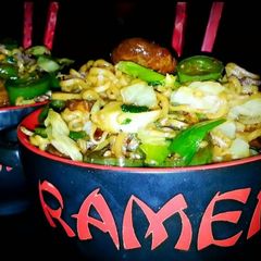 A picture of Mike's Pan Fried Ramen Noodles.