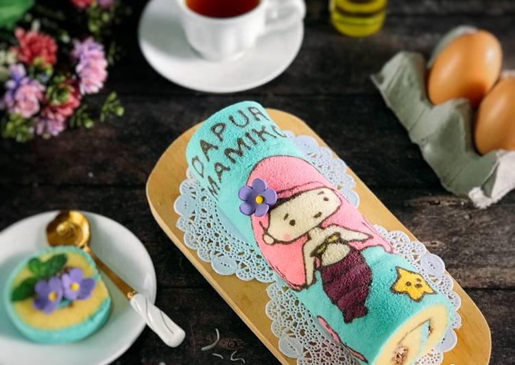 Resep Bolu Gulung Kukus Mermaid, Bikin Ngiler