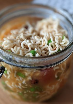 A picture of Instant Noodles (homemade pot noodle).