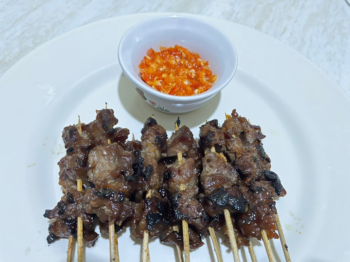 Cara Membuat Sate sapi teflon Yang Mudah