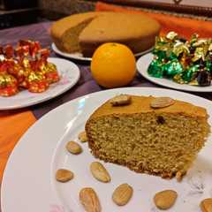 Una foto de Bizcocho de naranja y almendras