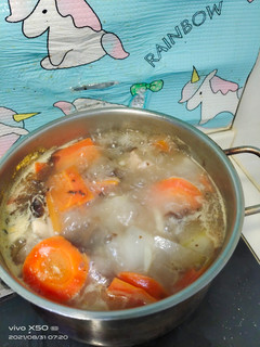 簡單便當菜~~健康五行排骨蘿蔔蔬菜湯 的食譜成品照片