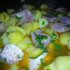 A picture of Arrowroot/Potato stew #4WeeksChallenge.